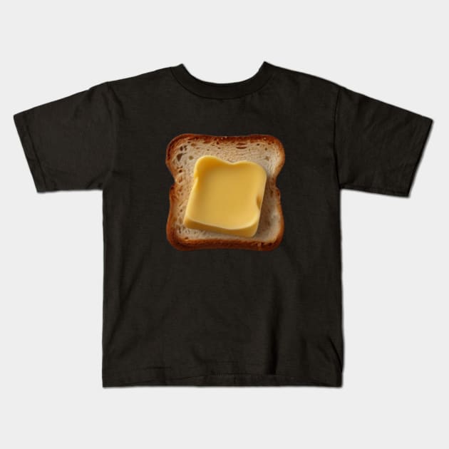 Butter Savory Breakfast Since Vintage Bread Toast Sandwich Kids T-Shirt by Flowering Away